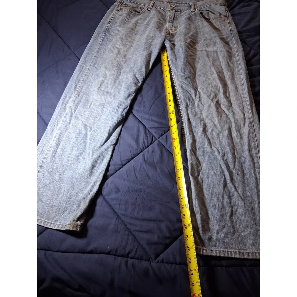 Levis 559 Relaxed Straight Leg Light Wash Blue Denim Jeans Mens 34x30